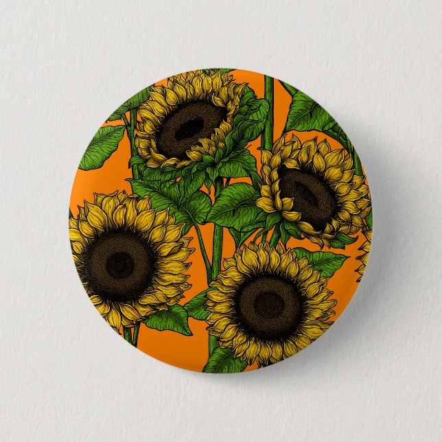 Chapa Redonda De 5 Cm Sunflower (Anverso)