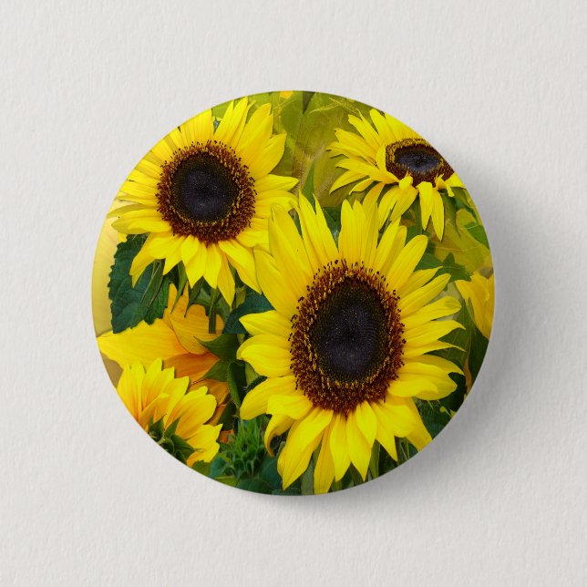 Chapa Redonda De 5 Cm Sunflower (Anverso)