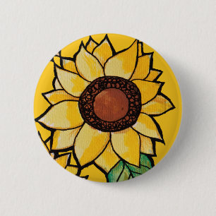 Chapa Redonda De 5 Cm Sunflower