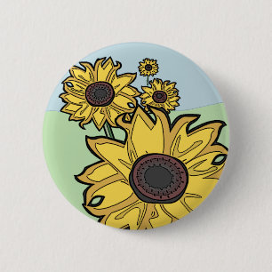 Chapa Redonda De 5 Cm Sunflower