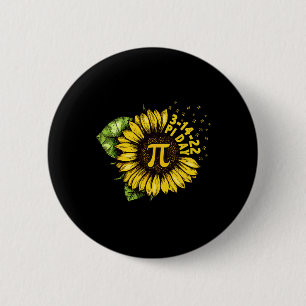 Chapa Redonda De 5 Cm Sunflower Happy Pi Day Shirt Mathemth Teach