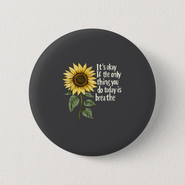 Chapa Redonda De 5 Cm Sunflower Suicide Awareness  (Anverso)