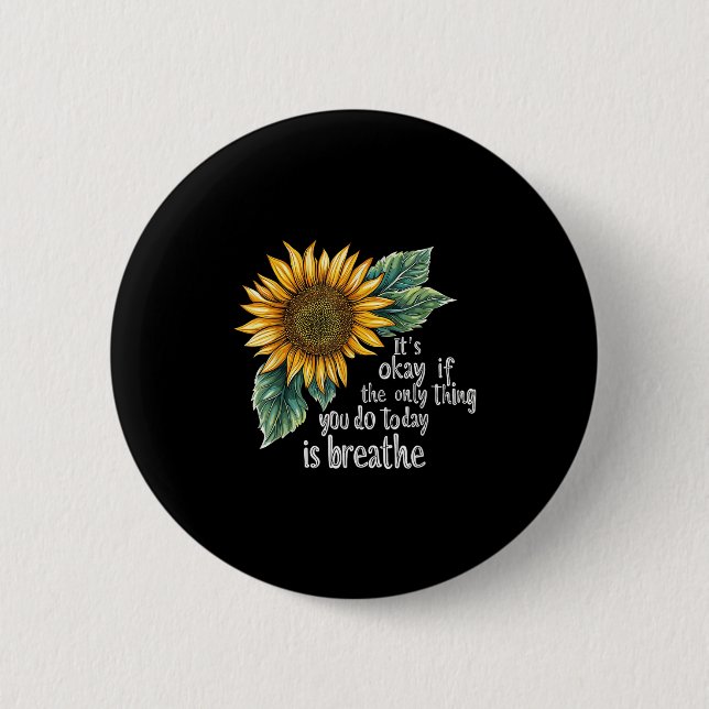 Chapa Redonda De 5 Cm Sunflower Suicide Awareness  (Anverso)