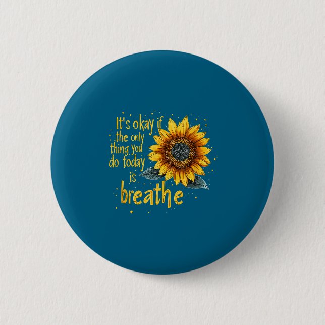 Chapa Redonda De 5 Cm Sunflower Suicide Awareness  (Anverso)