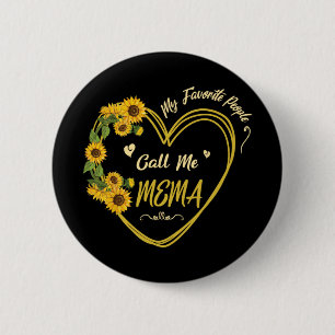 Chapa Redonda De 5 Cm Sunflowers Heart Happy Mi Gente Favorita Me Llama