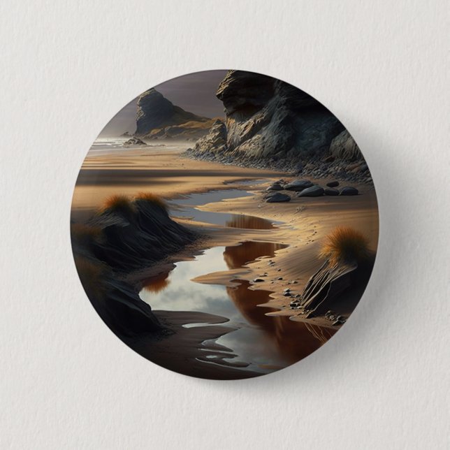 Chapa Redonda De 5 Cm Sunset Shore (Anverso)