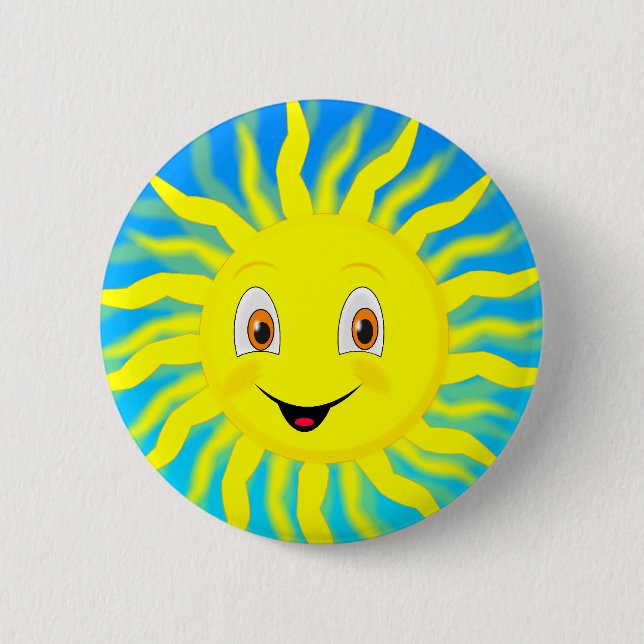 Chapa Redonda De 5 Cm Sunshine Happy Face (Anverso)