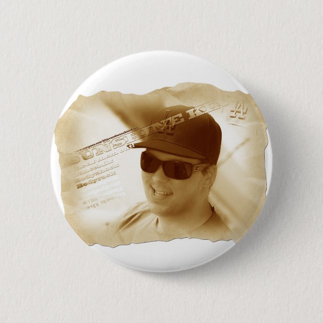 Chapa Redonda De 5 Cm Sunshine rey Bodyrock Button (Anverso)