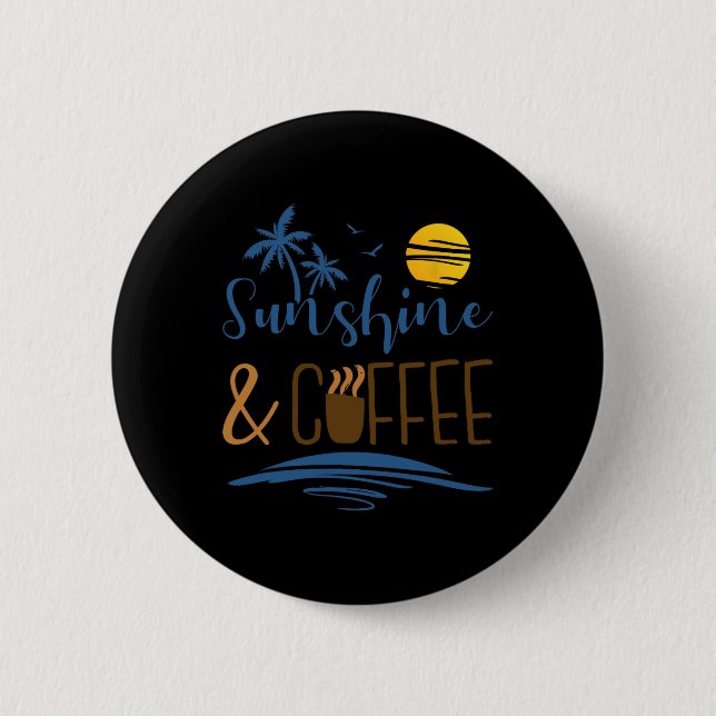 Chapa Redonda De 5 Cm Sunshine Y Café (Anverso)