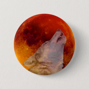 Chapa Redonda De 5 Cm Super Sangre Lobo Luna 2019