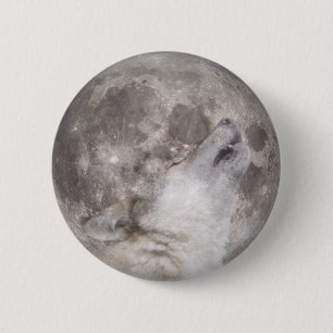 Chapa Redonda De 5 Cm Super Wolf Moon