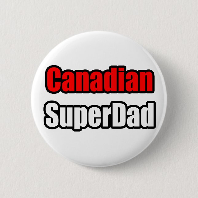 Chapa Redonda De 5 Cm SuperDad de Canadá (Anverso)