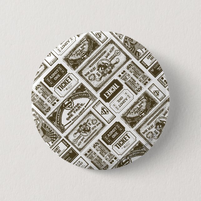 Chapa Redonda De 5 Cm Supergirl Admitir un patrón marrón (Anverso)