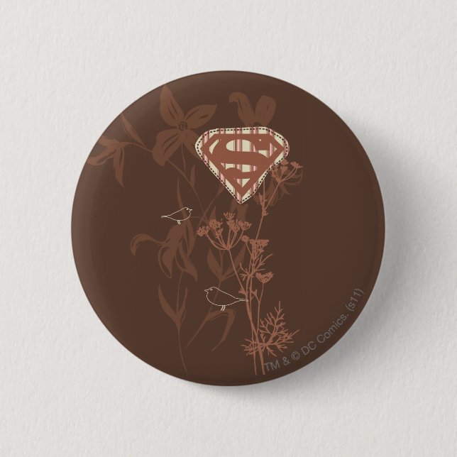 Chapa Redonda De 5 Cm Supergirl Brown Bird (Anverso)