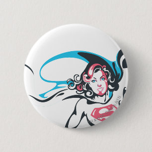 Chapa Redonda De 5 Cm Supergirl Color Splash Pose 2