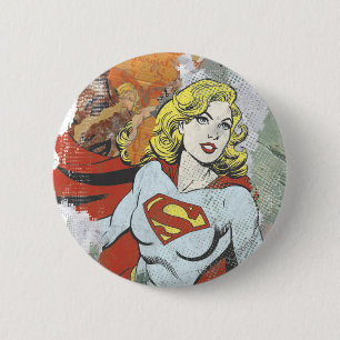 Chapa Redonda De 5 Cm Supergirl Comic Capers 2