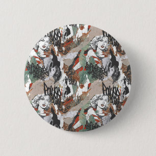 Chapa Redonda De 5 Cm Supergirl Comic Capers Pattern 6