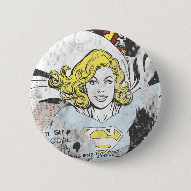 Chapa Redonda De 5 Cm Supergirl Comics 3 (Anverso)