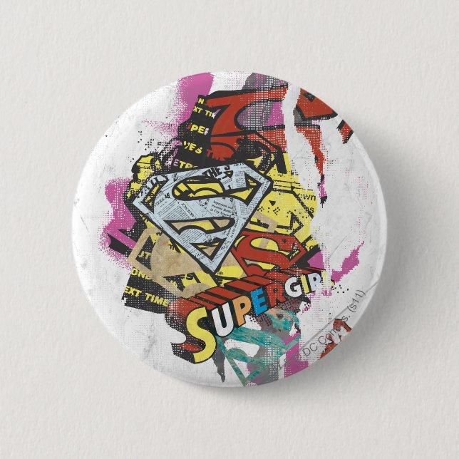 Chapa Redonda De 5 Cm Supergirl Comics 4 (Anverso)