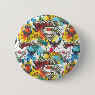 Chapa Redonda De 5 Cm Supergirl El patrón Lux