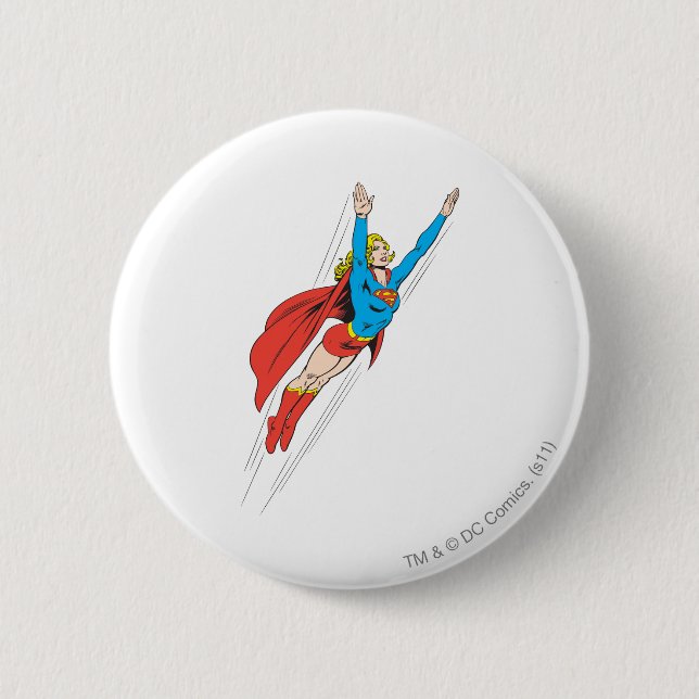 Chapa Redonda De 5 Cm Supergirl está alto (Anverso)