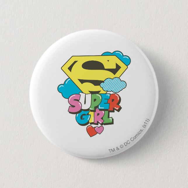 Chapa Redonda De 5 Cm Supergirl J-Pop 5 (Anverso)