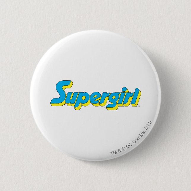 Chapa Redonda De 5 Cm Supergirl Logo (Anverso)