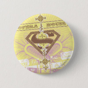 Chapa Redonda De 5 Cm Supergirl Ópera House Yellow