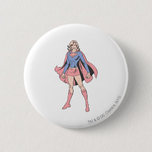 Chapa Redonda De 5 Cm Supergirl Pose 3