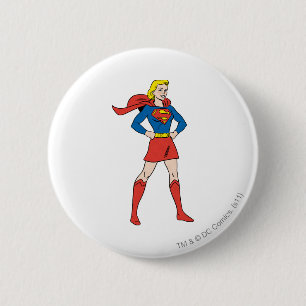 Chapa Redonda De 5 Cm Supergirl Pose 7