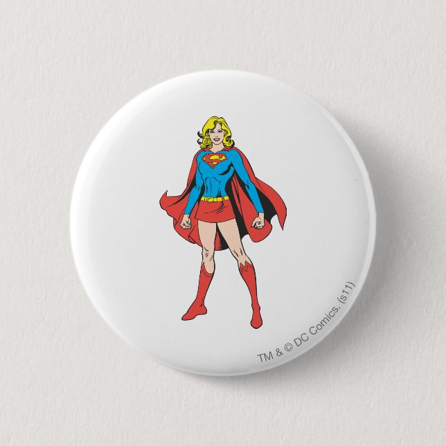 Chapa Redonda De 5 Cm Supergirl Poses (Anverso)