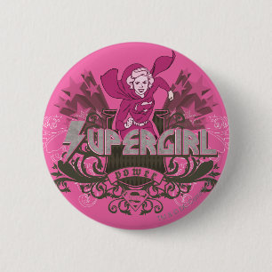 Chapa Redonda De 5 Cm Supergirl Power 2