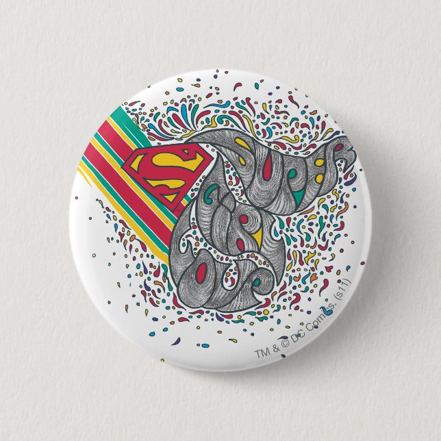 Chapa Redonda De 5 Cm Supergirl Random World 2 (Anverso)