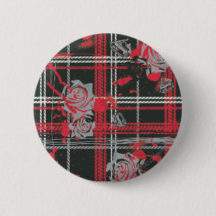 Chapa Redonda De 5 Cm Supergirl Rosas