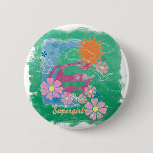 Chapa Redonda De 5 Cm Supergirl Sun y amor