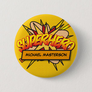 Chapa Redonda De 5 Cm SUPERHÉROE Diversión Cómic Moderno Personalizado
