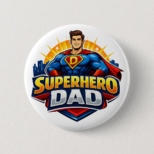 Chapa Redonda De 5 Cm Superhéroe Papá