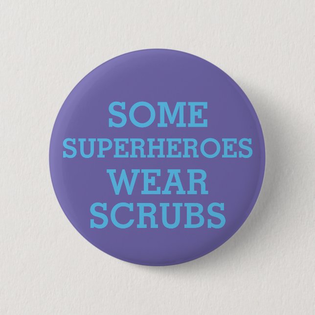 Chapa Redonda De 5 Cm Superheroes in Scrubs Button (Anverso)