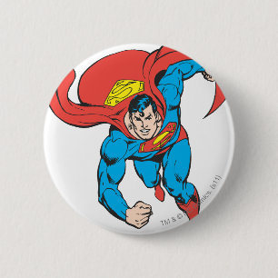 Chapa Redonda De 5 Cm Superman avanza