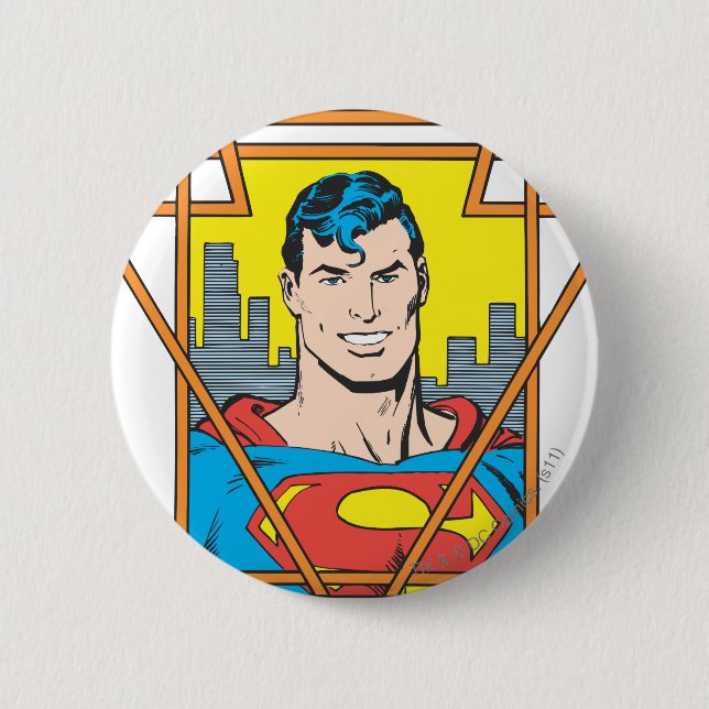 Chapa Redonda De 5 Cm Superman Bust (Anverso)