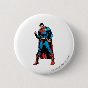 Chapa Redonda De 5 Cm Superman - Mano en puño