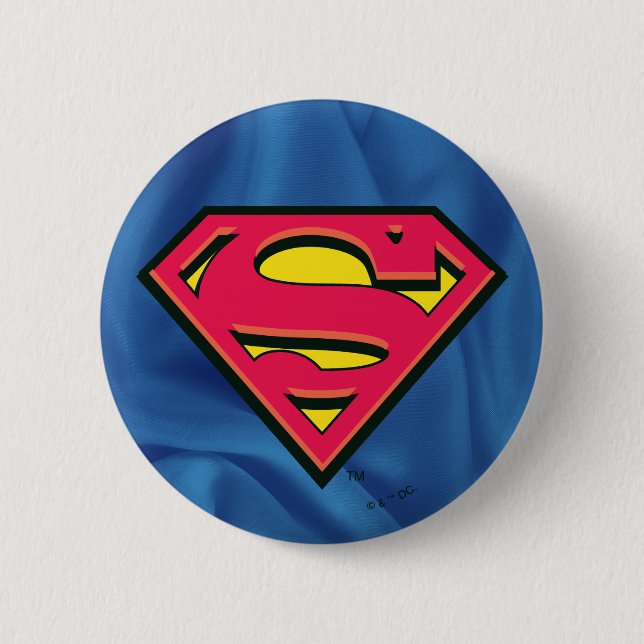 Chapa Redonda De 5 Cm Superman S-Shield | Logotipo clásico (Anverso)