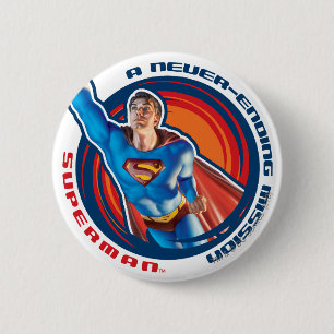 Chapa Redonda De 5 Cm Superman una misión interminable