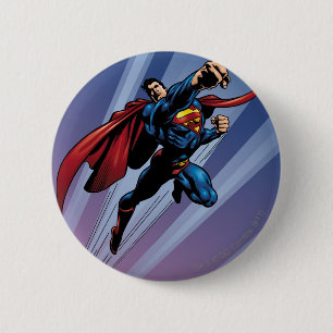 Chapa Redonda De 5 Cm Superman with light streaks
