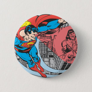 Chapa Redonda De 5 Cm Superman X-Ray Vision