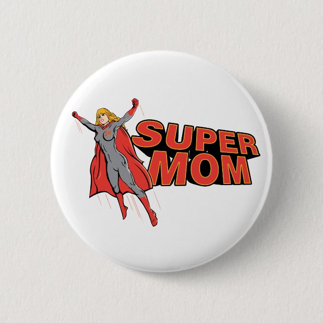 Chapa Redonda De 5 Cm Supermom (Anverso)