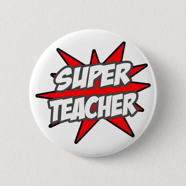 Chapa Redonda De 5 Cm Superprofesor (Anverso)