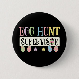 Chapa Redonda De 5 Cm Supervisor de búsqueda de huevos de Pascua diverti