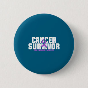 Chapa Redonda De 5 Cm Superviviente de cáncer de leiomiosarcoma luchador