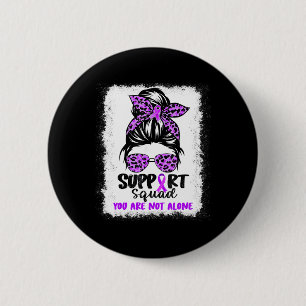 Chapa Redonda De 5 Cm Support Squad Messy Bun Guerrero Morado Heimerheim